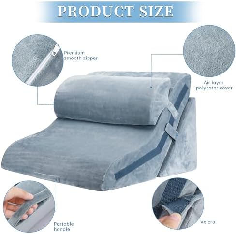 FSCGIFE 3PCS Adjustable Wedge Pillow for Sleep and Recovery