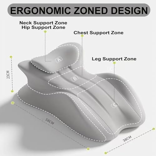 Couples Stealth Wedge Pillow with Memory Foam and Gel Cushion