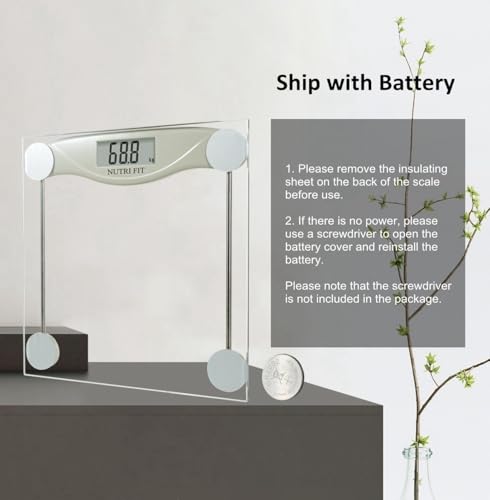 NUTRI FIT Digital Bathroom Scale for Weight Loss