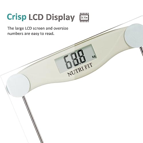 NUTRI FIT Digital Bathroom Scale for Weight Loss