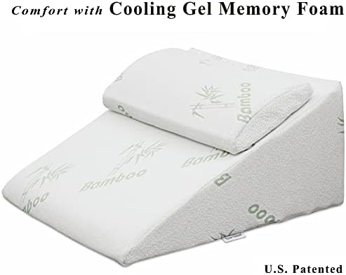 InteVision Foam Bed Wedge Pillow with Headrest