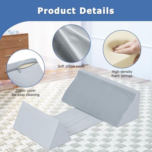 Fanwer Wedge Pillow for Side Sleepers and Post Surgery Support