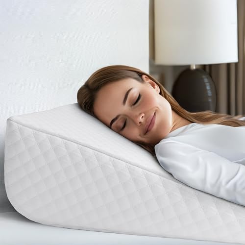 Bekweim Bed Wedge Pillow with Cover and Sheet