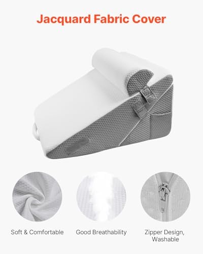 VEVOR 3 Pcs Adjustable Orthopedic Bed Wedge Pillow Set