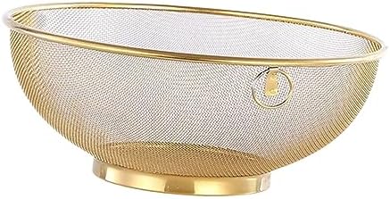 Gold Rice Washing Colander with Handle and Base