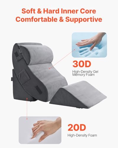 VEVOR 4Pc Adjustable Orthopedic Wedge Pillow Set
