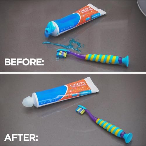 Chrome Cherry SqueezMe Self-Closing Toothpaste Caps Clear Pack of 3