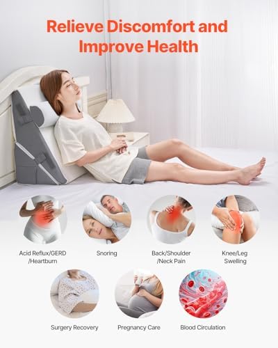 VEVOR 3 Pcs Adjustable Orthopedic Bed Wedge Pillow Set