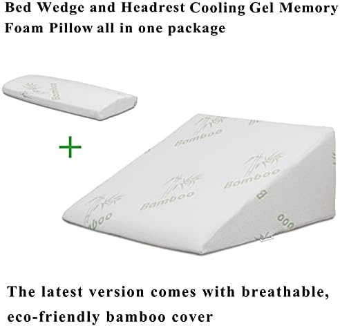 InteVision Foam Bed Wedge Pillow with Headrest