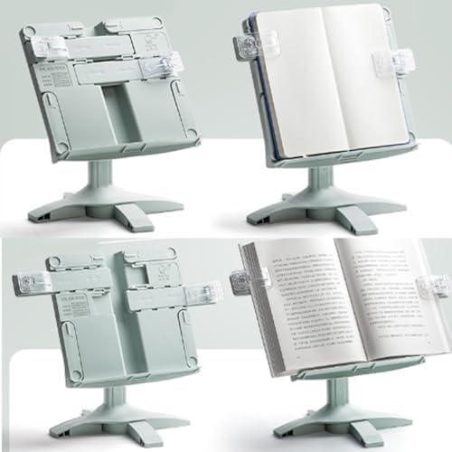 Folding Bookstand with Height and Angle Adjustments for Reading and Cooking