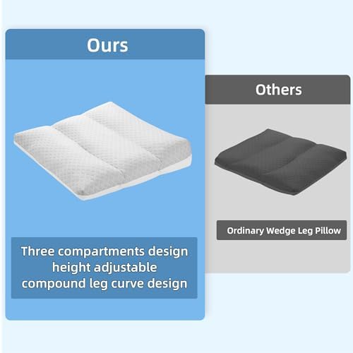 MABOZOO Adjustable Leg Elevation Pillow with Zippered Compartments