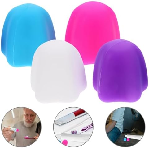 OATIPHO 4Pcs Toothpaste Squeezers with Color Caps