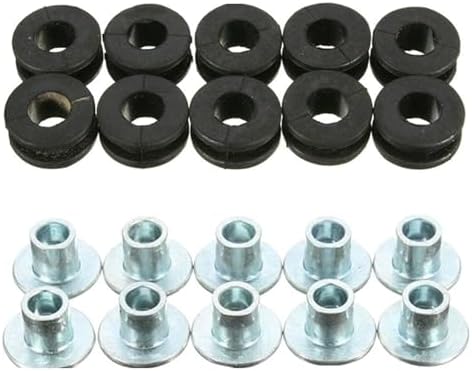 YUEGG Motorcycle M6 6mm Rubber Grommet Bolt Kit