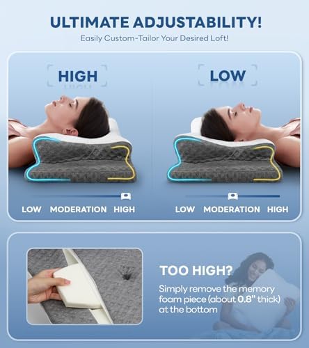 Cozyplayer Adjustable Neck Pillow for Pain Relief and Comfort