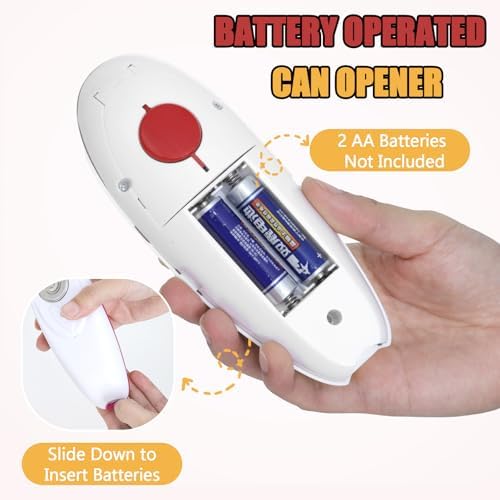 BRIGHTX Electric Can Opener - Hands Free Safe Compact for Seniors Pink