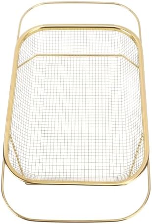 SASKATE Over the Sink Colander Strainer Basket Gold 1