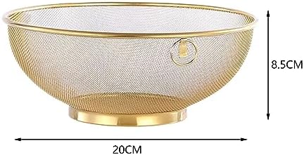 Gold Rice Washing Colander with Handle and Base