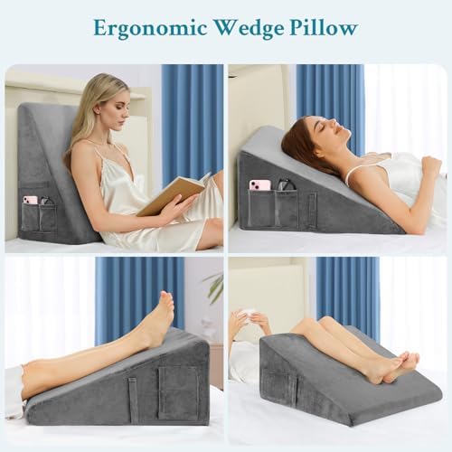 Domusensus 12 Wedge Pillow for Sleep Support