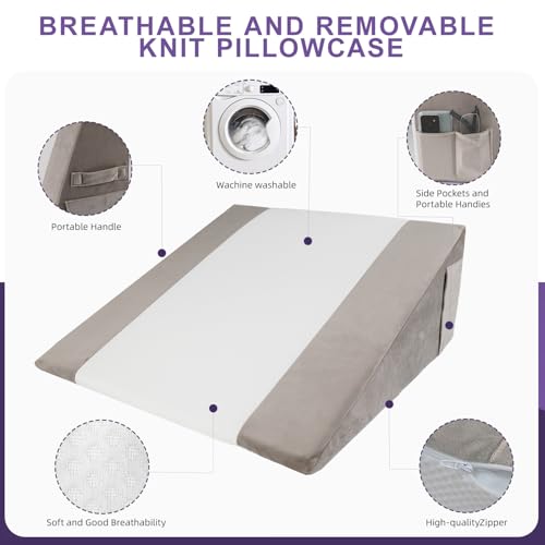 Premium Foam Wedge Pillow for Sleep and Back Support