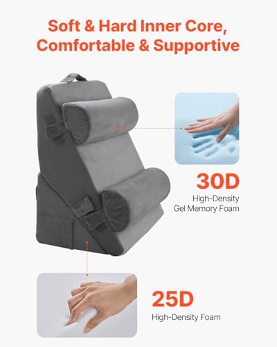 VEVOR 4 Pcs Adjustable Orthopedic Wedge Pillow Set