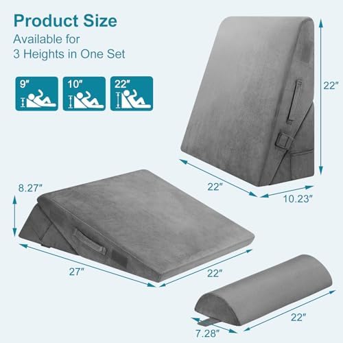 9 12 Inch Bed Wedge Pillow for Acid Reflux and Post Surgery