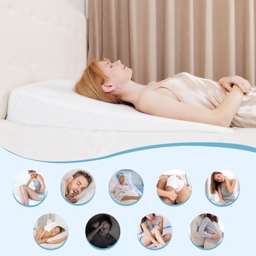 VADSBO 5in Gray Foam Wedge Pillow with Washable Cover