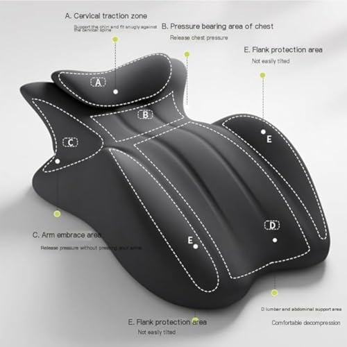 Discreet Couples Wedge Pillow - Memory Foam Support Black