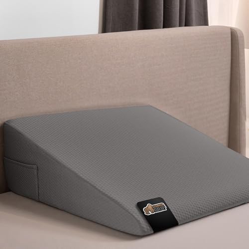 GORILLA GRIP Bed Wedge Pillow with Stay in Place Dots