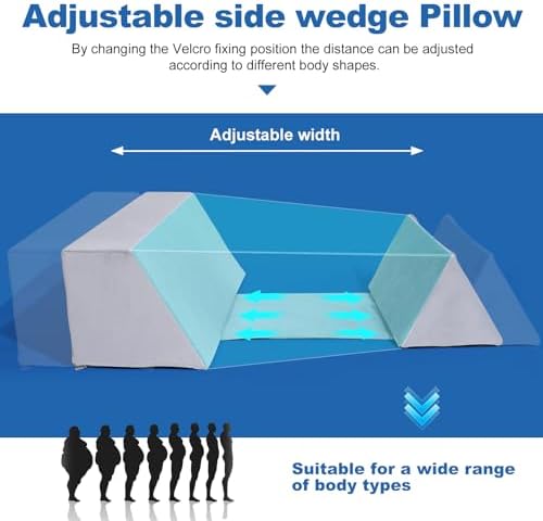 Fanwer Positioning Wedge Pillow for Back Pain Relief Snoring Prevention
