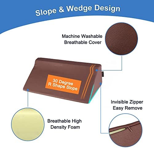 AOSSA 30 Degree Foam Wedge Pillow for Post Surgery Bed Sores