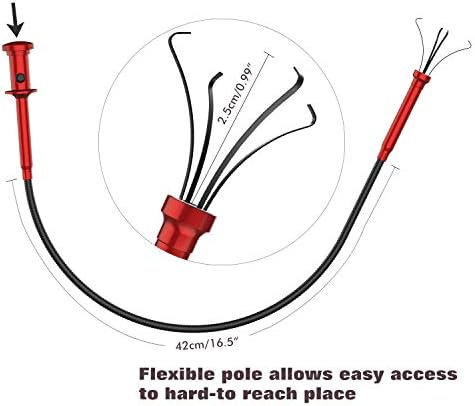 Housolution Grabber Tool with LED Lights Red