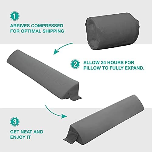 Vekkia Headboard Pillow with Phone Pocket 39 x 10 x 6