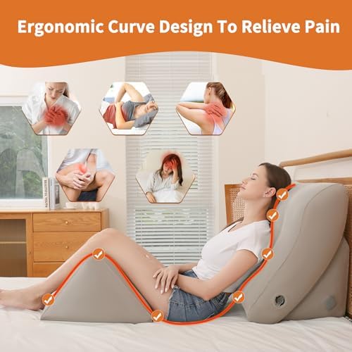 Toggloo Inflatable Wedge Pillow Set for Pain Relief and Comfort