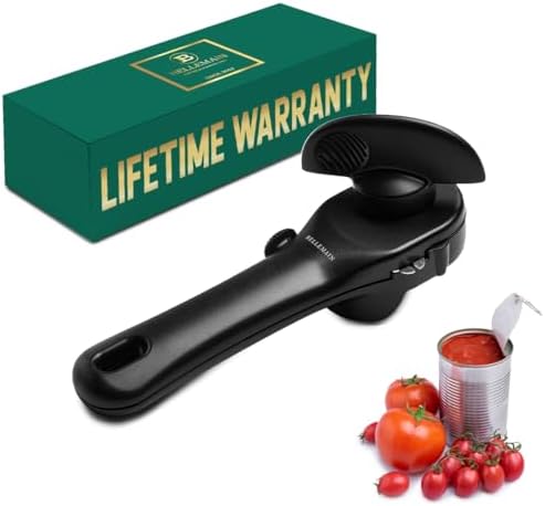 Bellemain Stainless Steel Manual Can Opener - Ergonomic Safe Cut for Seniors