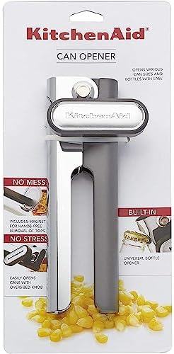 KitchenAid No Mess Multi Function Can Opener Gray