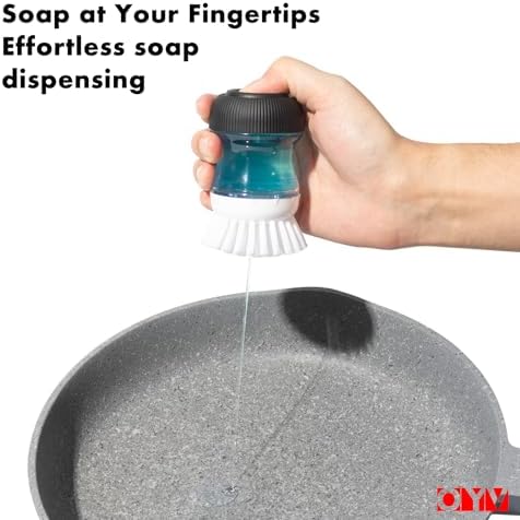 OYV Dish Scrub Brush with Soap Dispenser 1 Piece Kitchen Brush