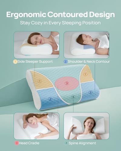 Releep Cervical Neck Pillow - Adjustable Support for All Sleepers