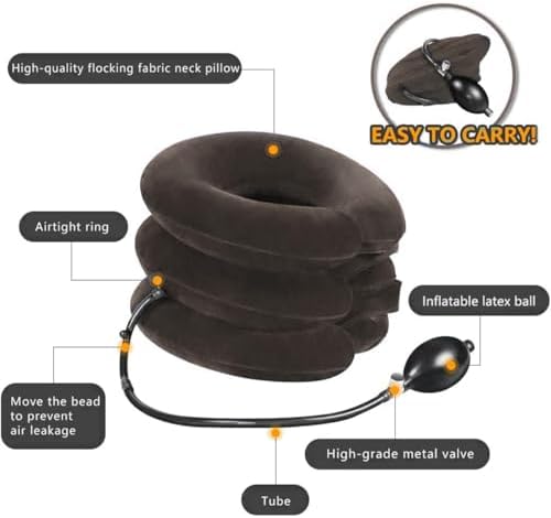 S Inflatable Neck Traction Device for Pain Relief