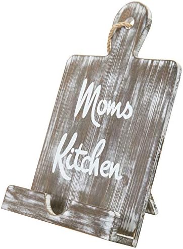 MyGift Gray Cutting Board Style Cookbook Stand