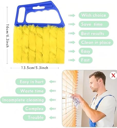 Lazynice Blue Mini Blinds Cleaner with 7 Blades