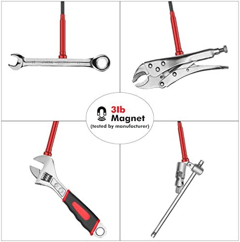 Housolution Grabber Tool with LED Lights Red