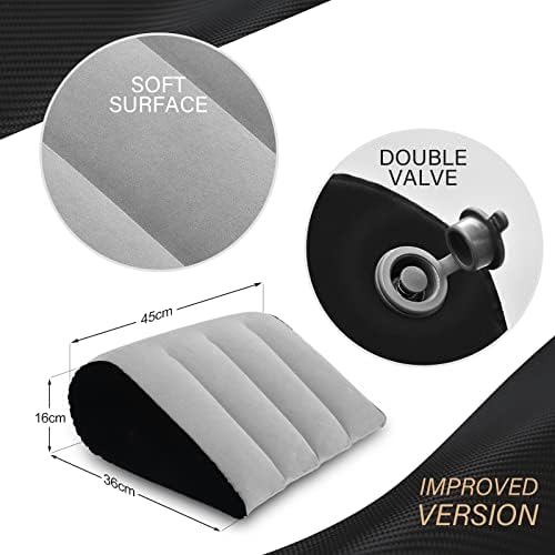 Portable Wedge Pillow Inflatable Cushion - Grey