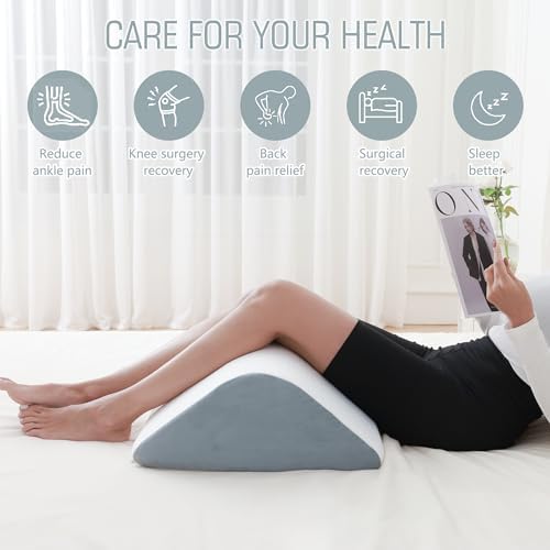 Ziiyllean Knee Wedge Pillow for Leg and Back Pain Relief