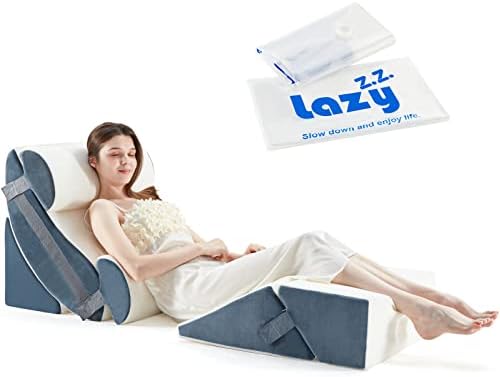 Lazyzizi 6PCS Memory Foam Wedge Pillow Set for Pain Relief
