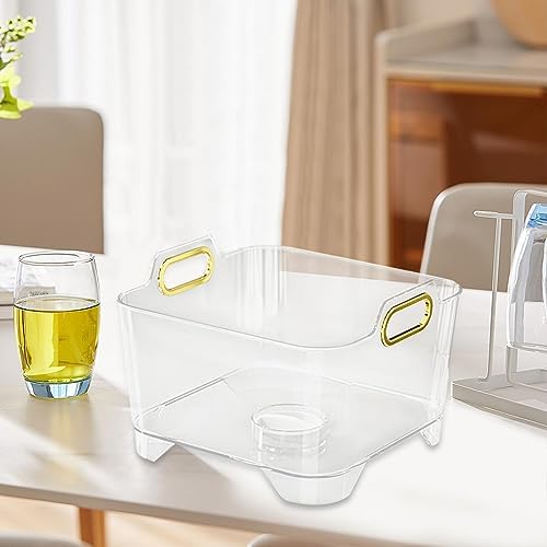 MagiDeal Clear Vegetable Washing Basket with Drain and Anti-Slip Design