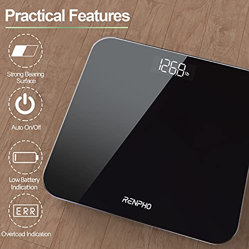 RENPHO Digital Bathroom Scale with Backlit LED Display
