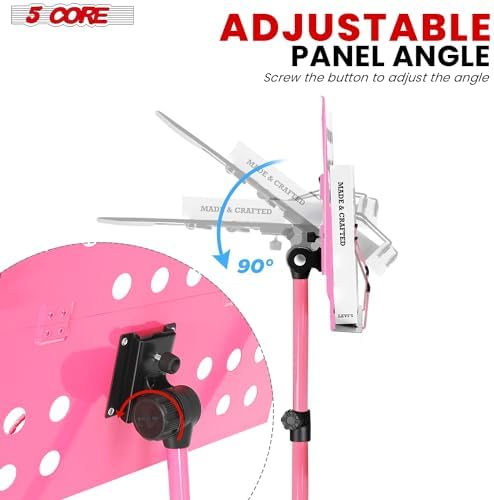 5Core Music Stand with Light Clip and Adjustable Height