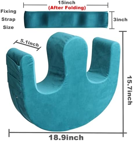 Sexysamba Bedridden Turning Device with Fixing Strap and Flannel Leg Pillow Blue