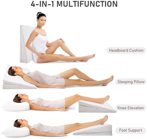 SUNYRISY Adjustable Bed Wedge Pillow with Washable Cover