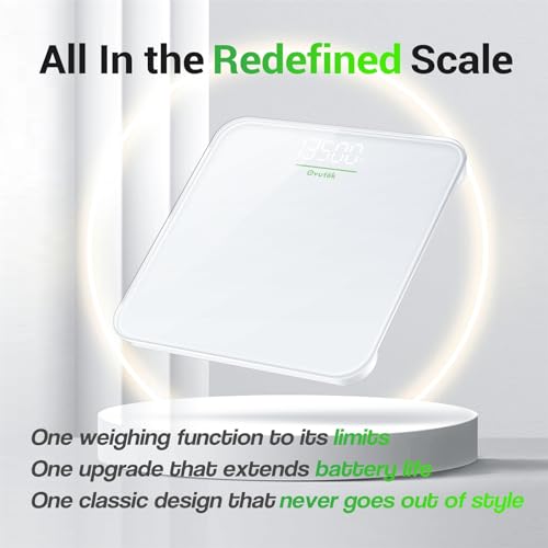 OVUTEK Digital Bathroom Scale with LED Display and 400lb Capacity